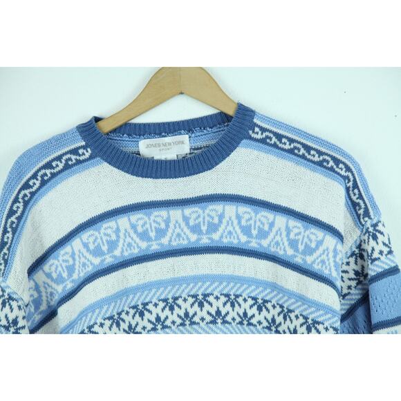 Vintage Small Sweater Stripe Preppy Cotton Blend Nautical Fisherman Country Club - Picture 2 of 7